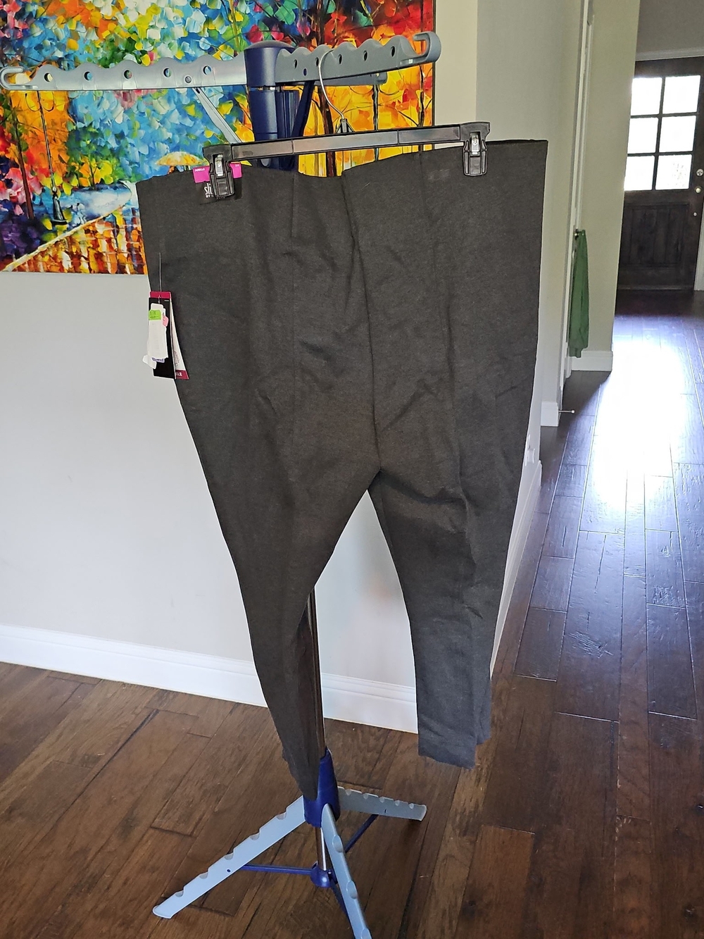Women's Dark Gray Dress Pants - Straight Leg
